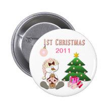 1. Feiertags-Knopf des Weihnachten(Mädchen) Buttons