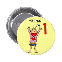 1. Geburtstagsmädchen Anstecknadelbuttons