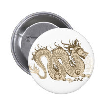 2012 Chinesisches Neujahrsfest, das Jahr des Drach Anstecknadelbuttons