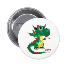 2012 Chinesisches Neujahrsfest, das Jahr des Drach Anstecknadelbutton