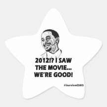 2012 sah ich den Film, den wir gut sind Sternaufkleber