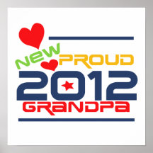 2012 stolze Großvater-T-Shirts und Geschenke Plakatdruck