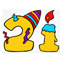 21. Geburtstag Personalisierte Einladung