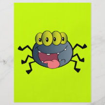 _2387-Happy-Spider-Cartoon-Character GLÜCKLICHER C Flyer Druck