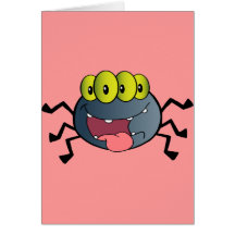 _2387-Happy-Spider-Cartoon-Character GLÜCKLICHER C Karten