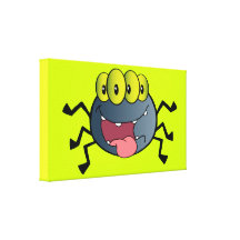 _2387-Happy-Spider-Cartoon-Character GLÜCKLICHER C Gespannter Galerie Druck