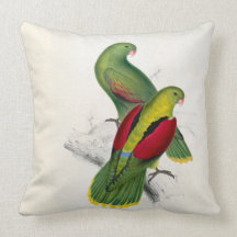 #25-Crimson-winged Parrakeetpaare Zierkissen