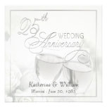 25. Hochzeitstag-Einladungen - Quadrat