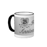 25. Jahrestag - Silber Kaffeetasse