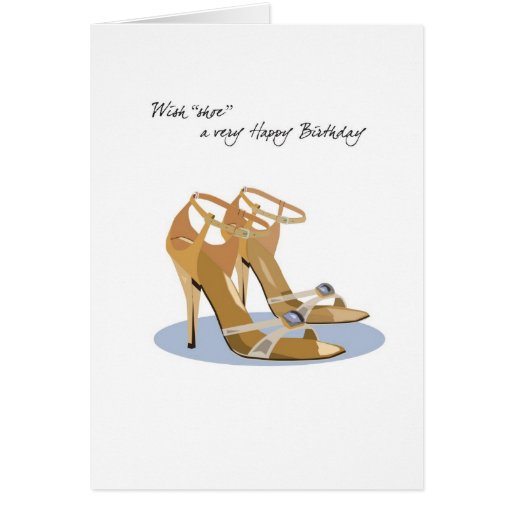 2663 WunschSchuhGeburtstag Grußkarte Zazzle