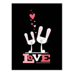 2 Häschen Liebe| in den Valentine-Themed Postkarte
