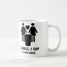 2 Mädchen eine Schale - 2girls1cup - lustiges T-St Kaffeetasse