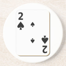 2 of Spades Playing Card Coaster