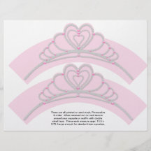 2 Prinzessin Birthday Personalize Cupcake Wrappers Vollfarbige Flyer