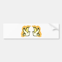 2 Schildkröte-Tauben Auto Sticker