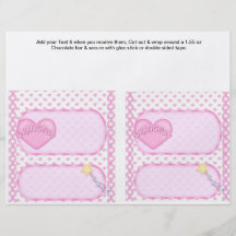 2 Verpackungen Prinzessin-Birthday Custom Candy Ba Flyerdesign