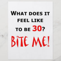 30 beißen Sie mich! Bedruckte Flyer