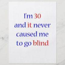30 blind nie gegangen individuelle flyer
