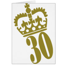 30. Geburtstag - Zahl - dreißig Grußkarten