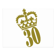 30. Geburtstag - Zahl - dreißig Postkarten