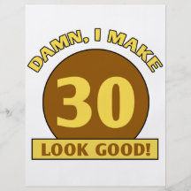 30. Geburtstags-Gag-Geschenke Flyerdesign