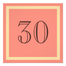 30. Geburtstags-Party Einladung - Lachskoralle