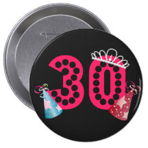 30. Geburtstags-Prinzessin Womens Birthday Button
