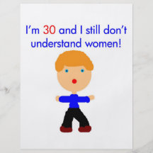 30 verstehen Sie nicht Frauen Individuelle Flyer