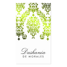 311-Dashing frisches Limones des Damast-| Visitenkartenvorlage