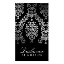 311-Dashing Imitat-Silber des Damast-| Visitenkarten