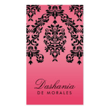 311-Dashing Leidenschafts-Rosa des Damast-| Visitenkartenvorlagen