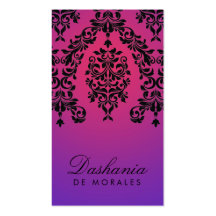 311-Dashing lila Strahlen des Damast-| Visitenkartenvorlagen