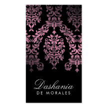 311-Dashing Nachtrosa des Damast-| Visitenkarte