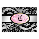 311-Lace de Luxe - Iradescent Rosa Visitenkarten Vorlagen