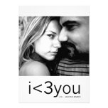 311 modernes I Herz Sie Text des Valentinsgruß-<3 Einladungskarte