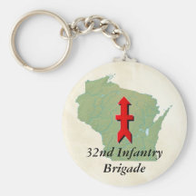 32. Infanterie mit Wisconsin zeichnen auf Schlüsselanhänger