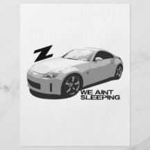 350Z Aint Schlafen Bedruckte Flyer