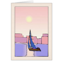 3751 Segelboot-Geburtstag Grußkarte