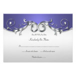 3.5x5 Elegant Purple and Silver RSVP einladungen