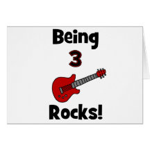 3 Felsen sein! Mit Gitarre Rockstar Rocker Grußkarten