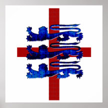 3 Flaggengeschenke Löwen Englands St George Plakat