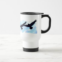 3 FLIEGENDE RABEN Geschenk-Becher-Reihe Kaffeehaferl