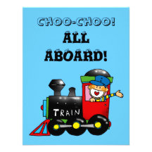 3. Geburtstags-Party choo choo Zugs Individuelle Einladungskarte