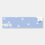 3 weißer Wirbler Weihnachtsflitter. Auf Blau Autosticker