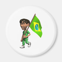3D Brasilien Kühlschrankmagnet