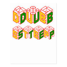 3D Dubstep Hemd Postkarte