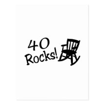 40 Felsen (schwarzer Schaukelstuhl) Postkarten