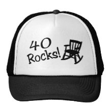 40 Felsen (schwarzer Schaukelstuhl) Trucker Mütze