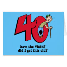 40. Geburtstag Karten