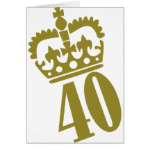 40. Geburtstag - Zahl - vierzig Karten